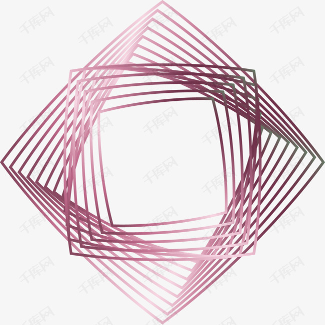 线性矢量图形混合花装饰图案