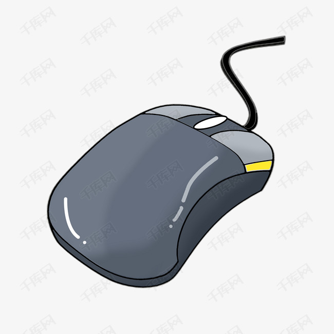 手绘宅生活鼠标插画