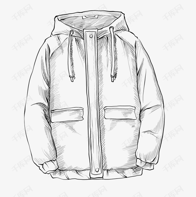 线条男士休闲衣插画