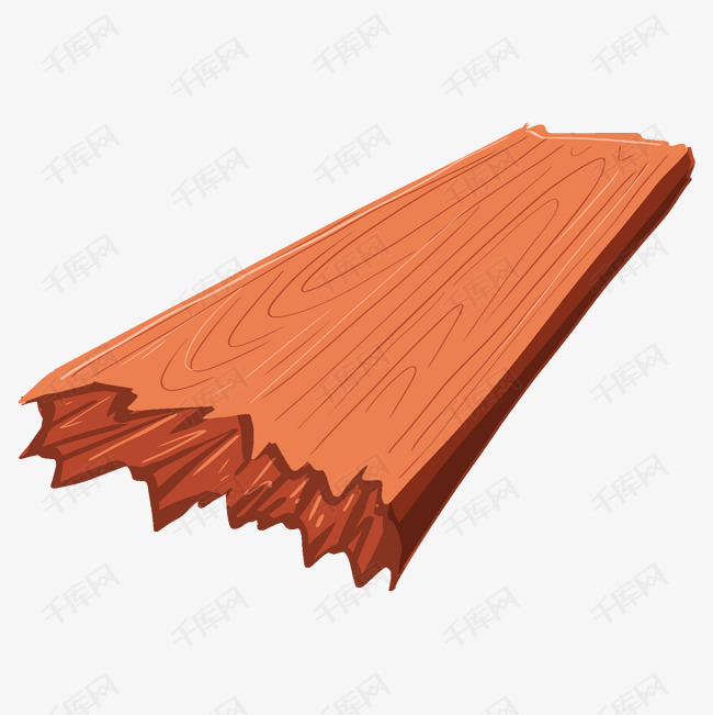 手绘木质木板插画