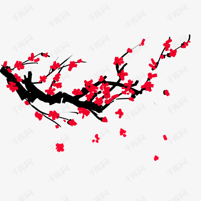 中国风梅花手绘插画