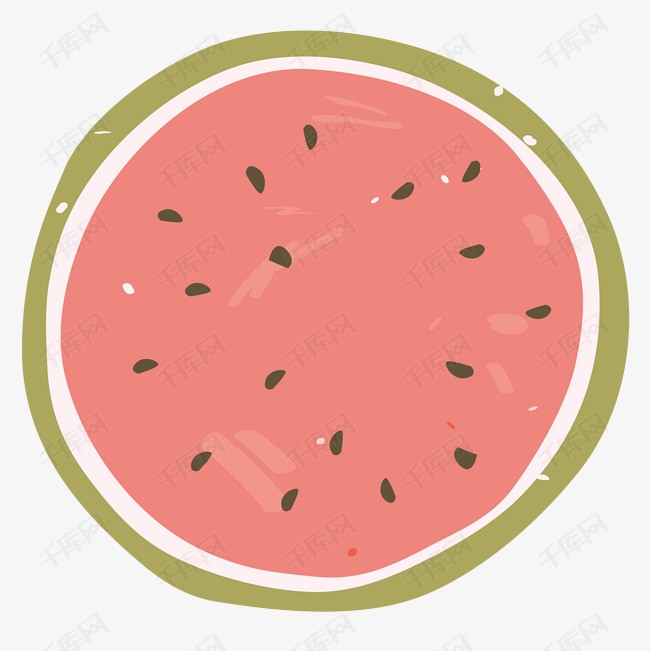 切开的西瓜免抠图