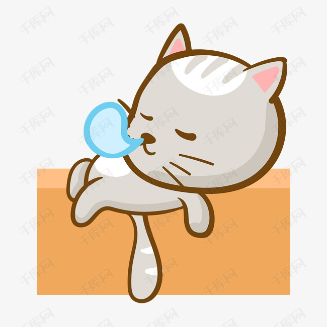 世界睡眠日灰色的猫咪
