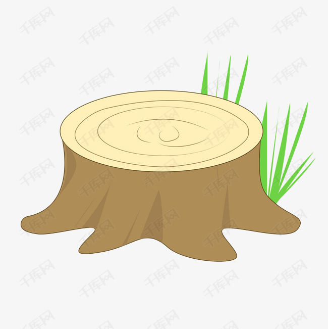 卡通树桩免抠图下载