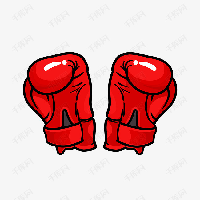 手绘拳击手套插画