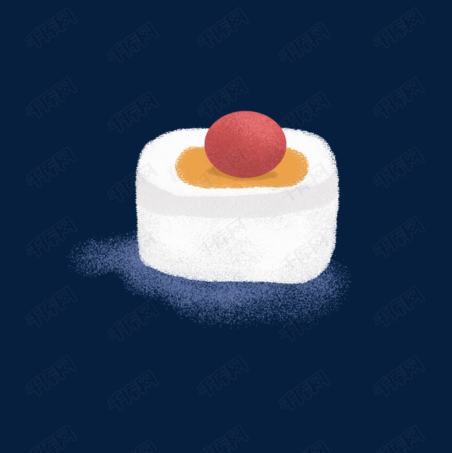 白色的卡通蛋糕免抠图