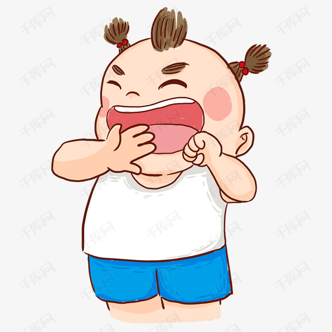 张大嘴巴的小男孩免抠图
