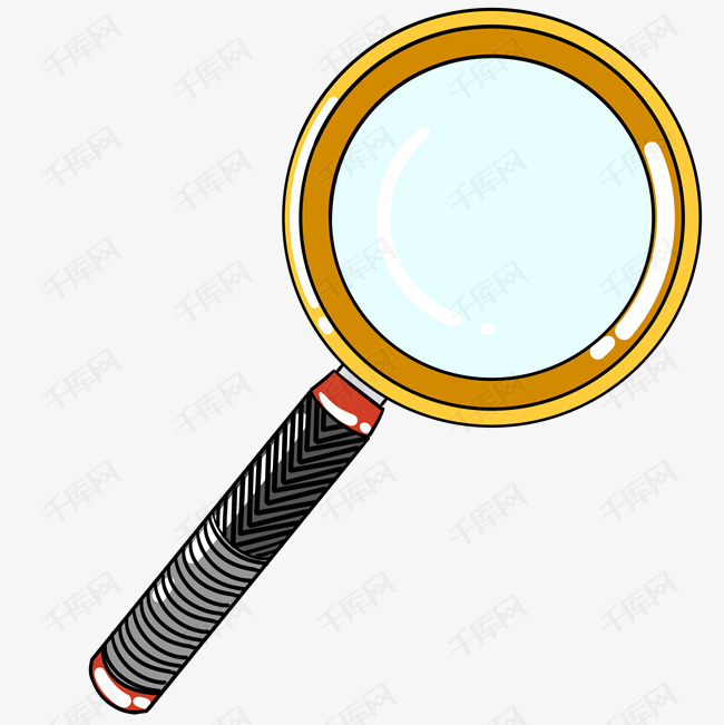 实验室放大镜插画