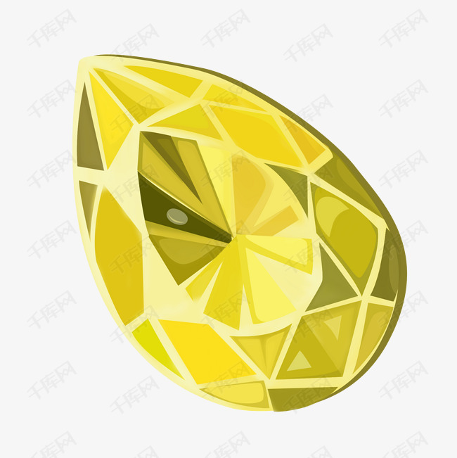 手绘宝石项链插画