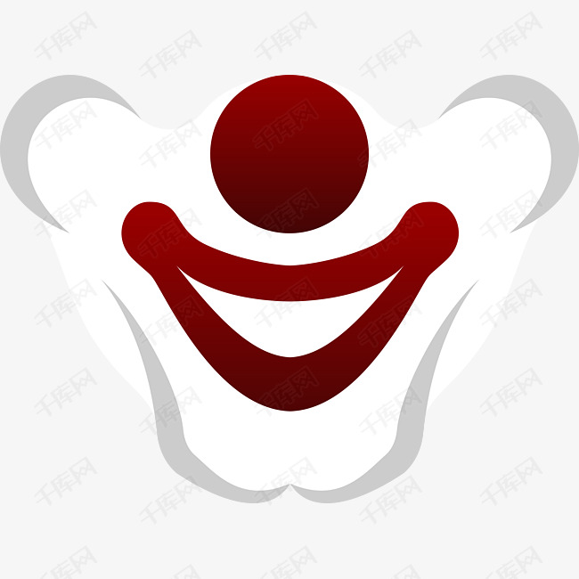 简约小丑的嘴装饰矢量透明png
