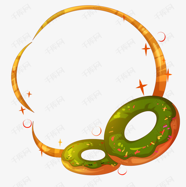 手绘饼干可爱边框的素材免抠可爱的边框饼干的边框卡通插画手绘插画