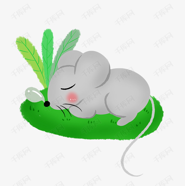 世界睡眠日睡觉的小老鼠