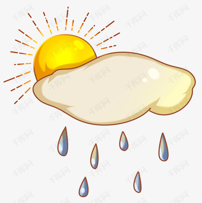 简易太阳雨简笔画