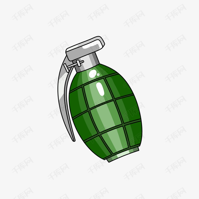 卡通手榴弹武器插画