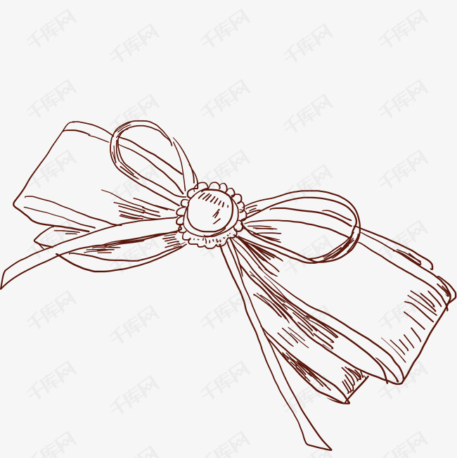 线描可爱发卡插画