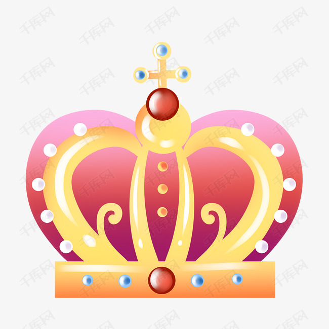 漂亮皇冠卡通插画