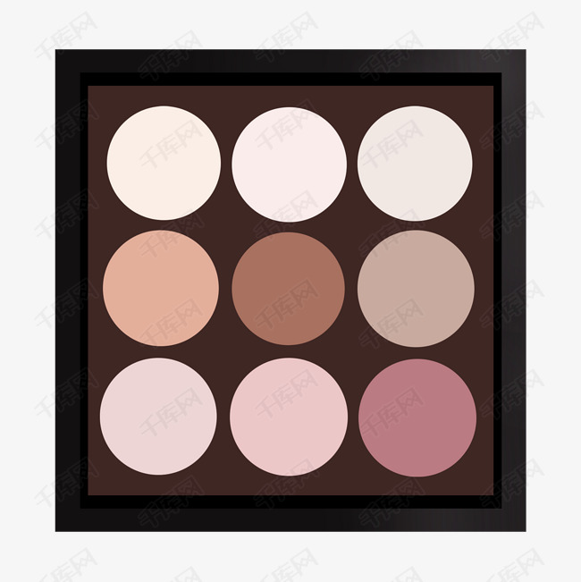 卡通圆形眼影插画