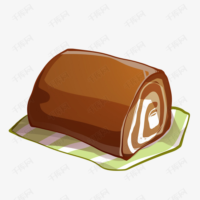 蛋糕插画的素材免抠棕色的蛋糕美味的蛋糕卡通蛋糕奶油装饰脏脏包甜品