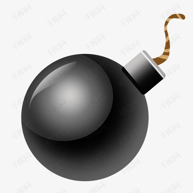 军事圆形黑色地雷