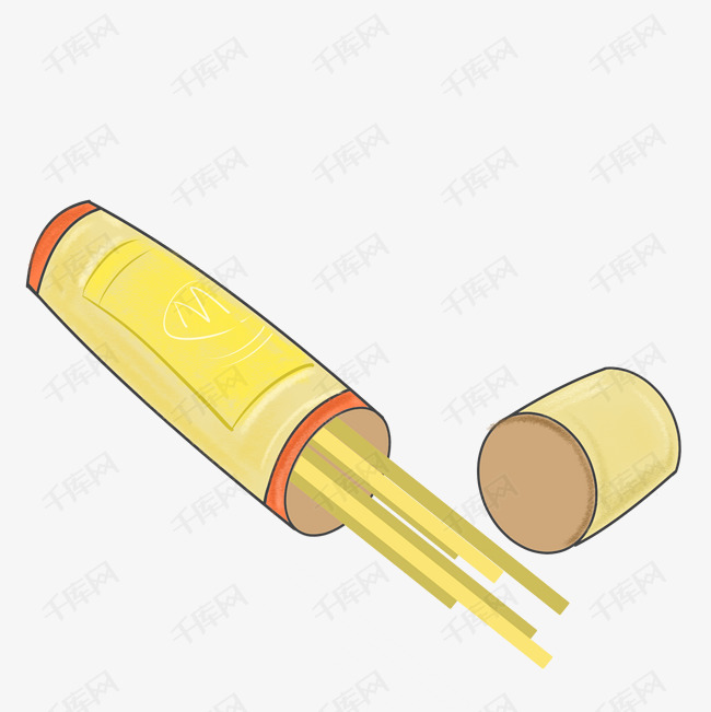 清明卡通黄色的香插画