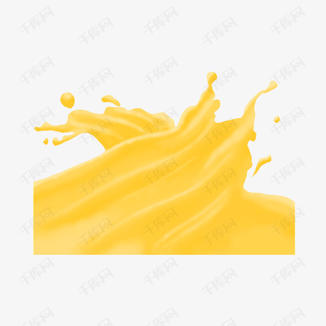 卡通飞溅奶茶插图