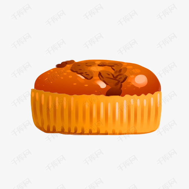 肉松面包蛋糕插画