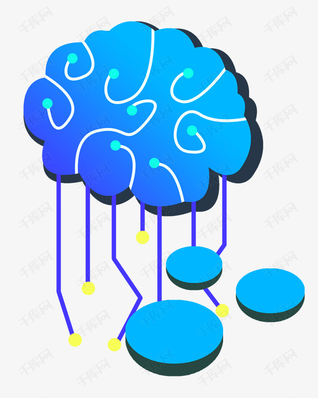 创意智能大脑插画
