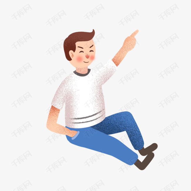 卡通飞机头白衣服男人