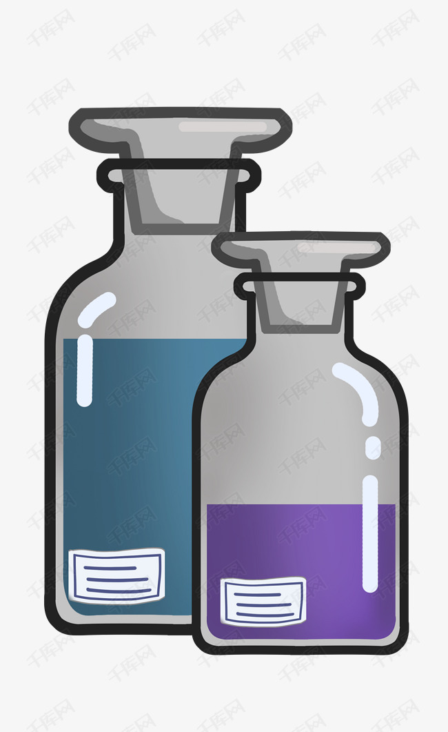 医用实验瓶子插画
