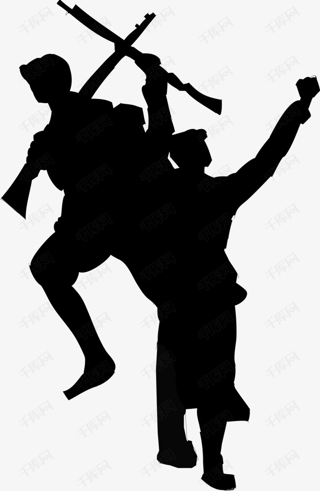 革命军人战士剪影