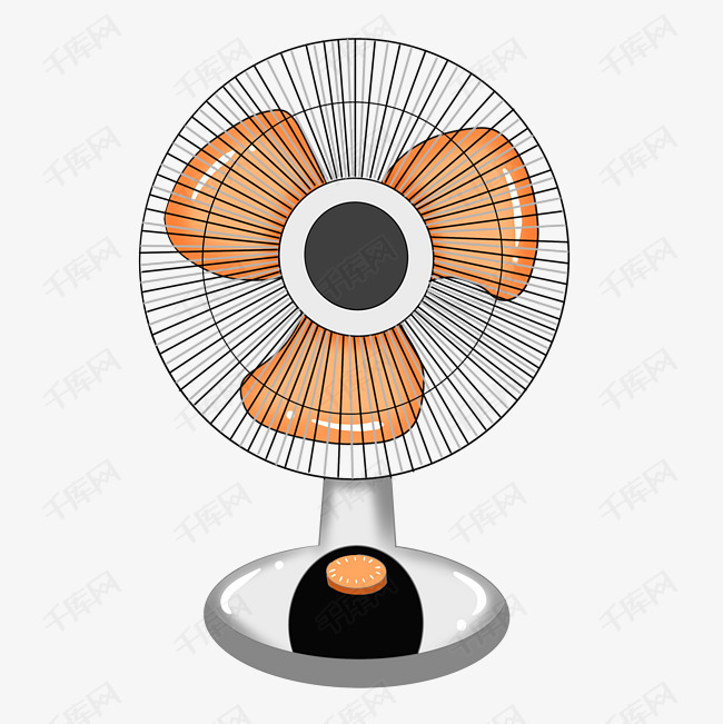 橙色圆形风扇素材图片免费下载-千库网