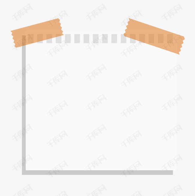 手绘蓝色纸条素材图片免费下载-千库网