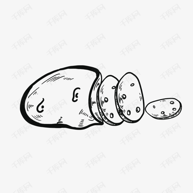 手绘土豆片
