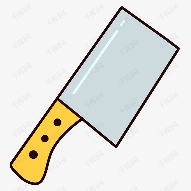 卡通手绘可爱厨房刀具