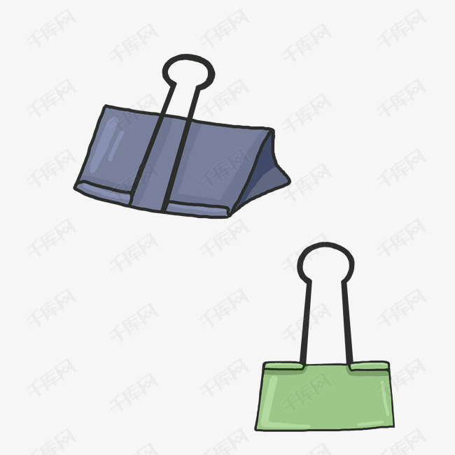 卡通彩色开学长尾夹