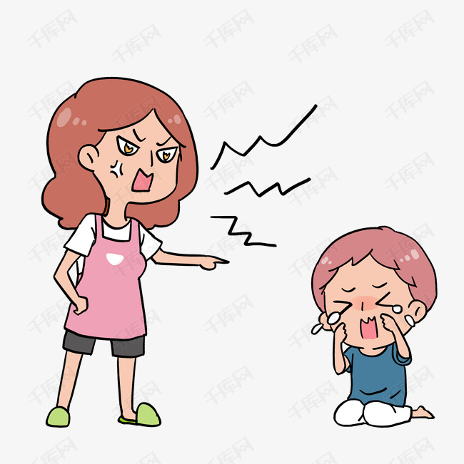 被妈妈骂哭的小孩素材图片免费下载-千库网