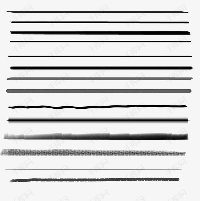 黑色横线笔刷