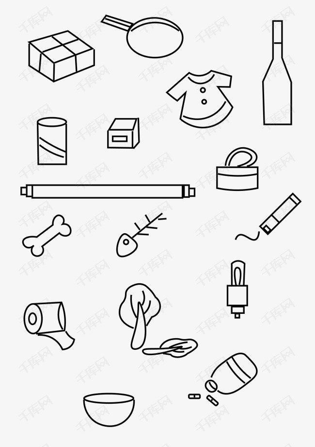 垃圾分类插图png下载