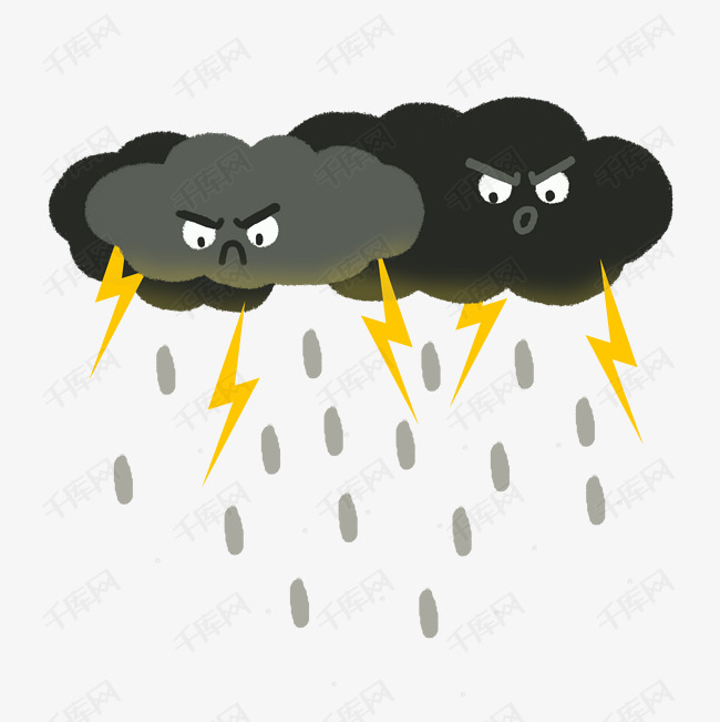 卡通暴风雨