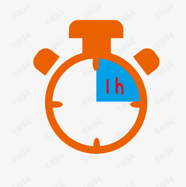 矢量卡通倒计时一小时