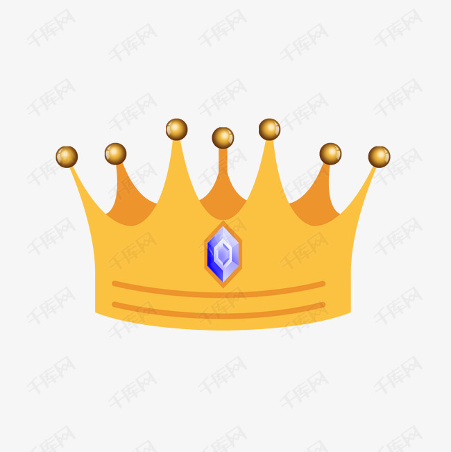 卡通王冠矢量图下载