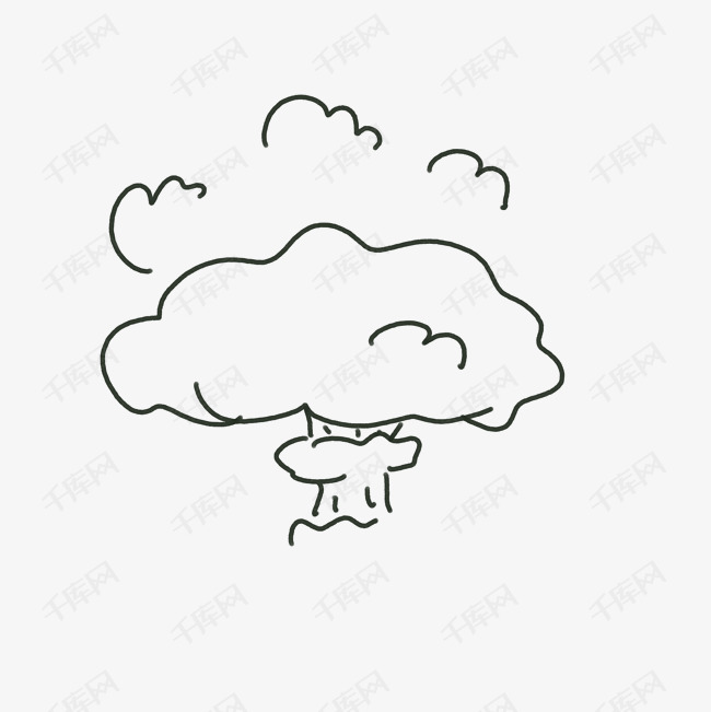 蘑菇云画法简笔画图片