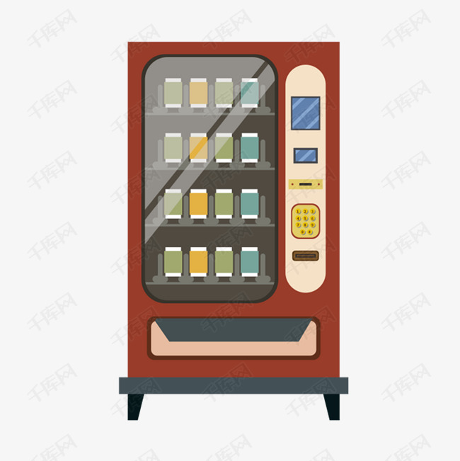 卡通饮料自动贩卖机矢量素材图片免费下载-千库网