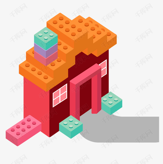 矢量房子乐高