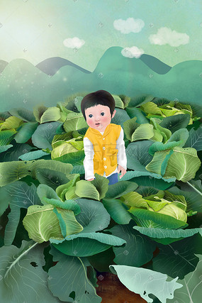 小男孩的乡村生活