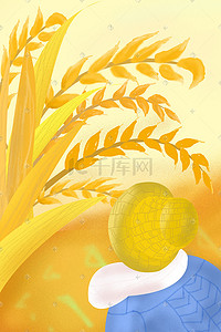 金色的小麦收获背景