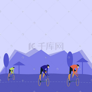 逐梦前行插画图片_越野山地自行车插画素材