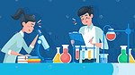 蓝色化学实验室科研团队医疗横幅公众号配图科普