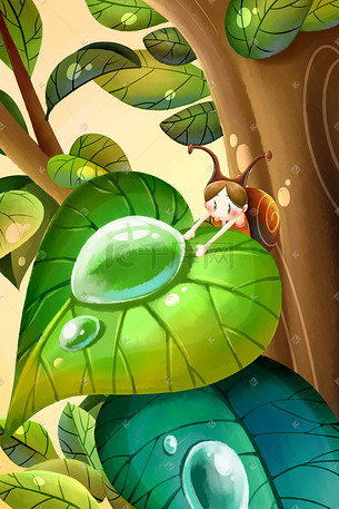 手绘水珠插画-手绘水珠配图-千库网