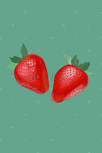 好吃好喝插画图片_好吃的水果必有草莓